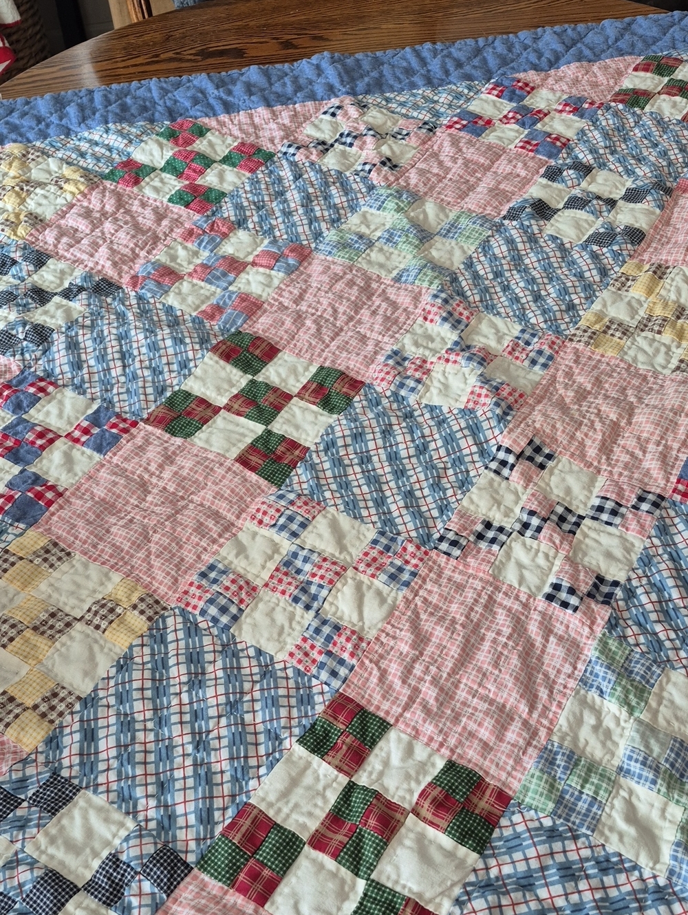 Handmade Patchwork Quilt/ Wall Hanging 60"x50" Lap Quilt Throw Blanket